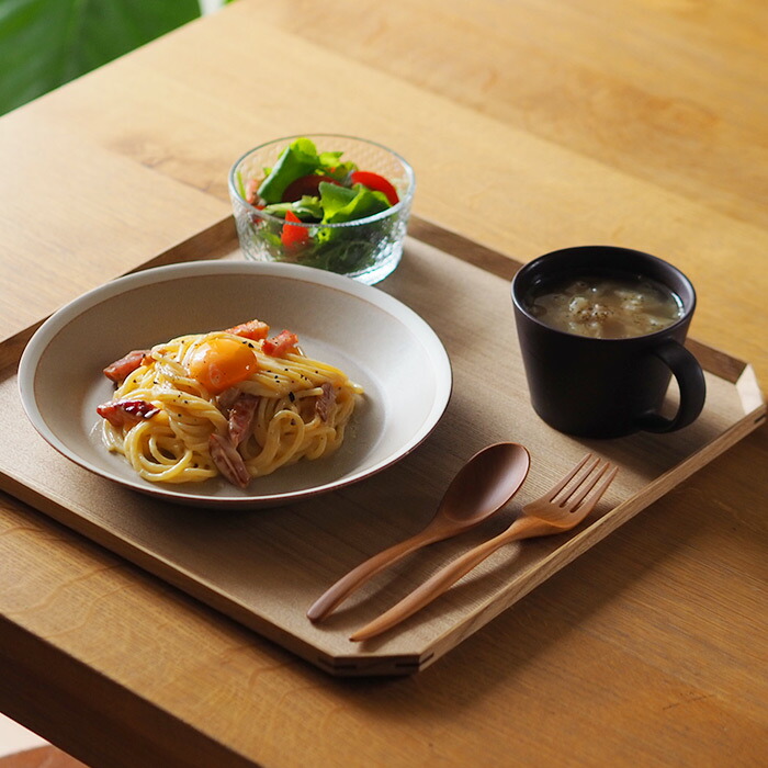 松屋漆器店　白木　面取り隅切盆　33.4×33.4