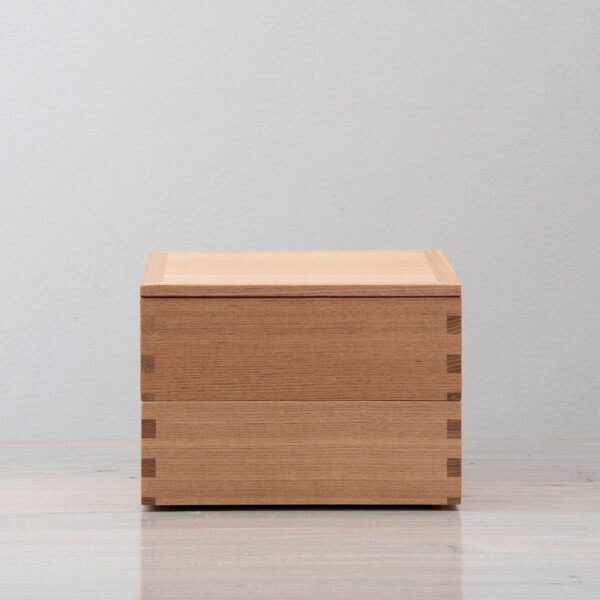 松屋漆器店 白木 5寸二段重 内白木