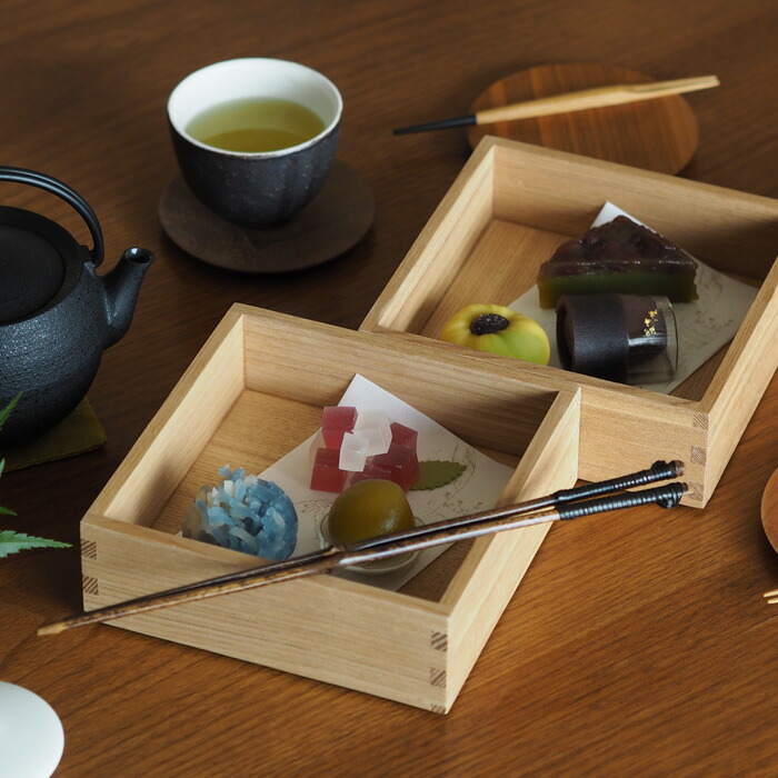 松屋漆器店 白木 5寸二段重 内白木