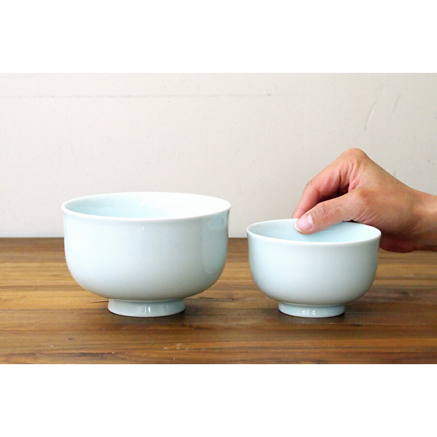 瑞々　めし碗　青白