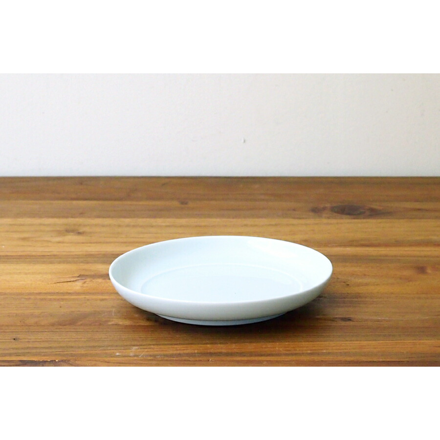 瑞々　まる皿5寸　青白