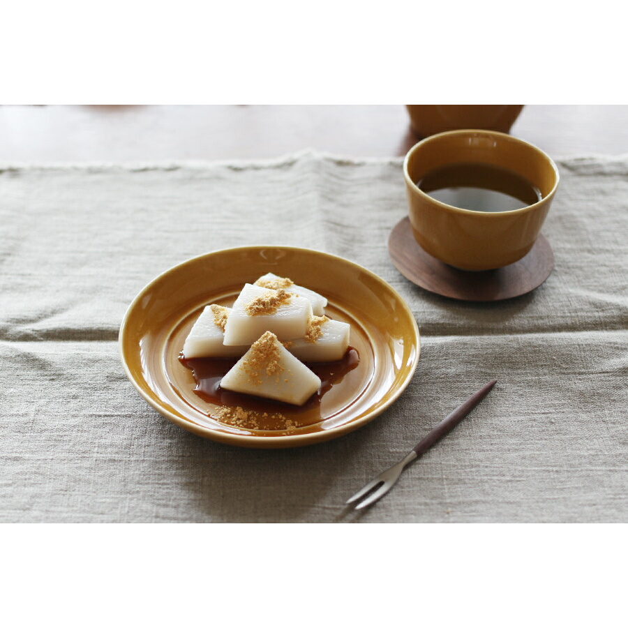 瑞々　まる皿5寸　うす飴