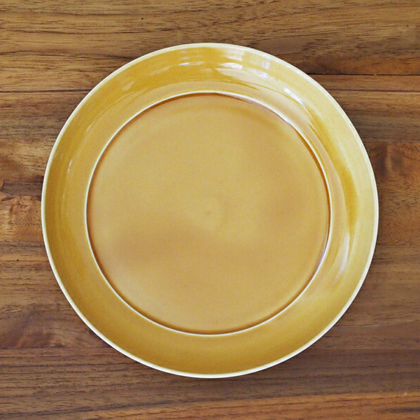 瑞々　まる皿7寸　うす飴