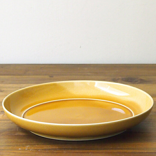 瑞々　まる皿7寸　うす飴