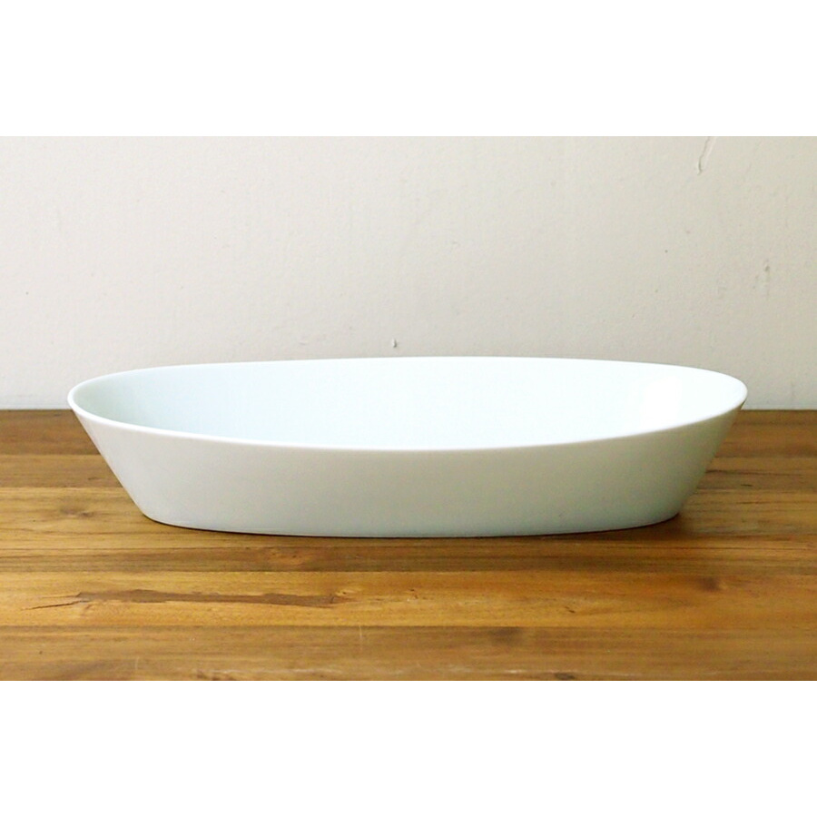 瑞々　楕円鉢9寸　青白