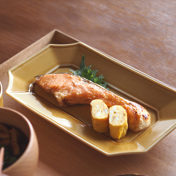 瑞々　すみきり長皿　うす飴