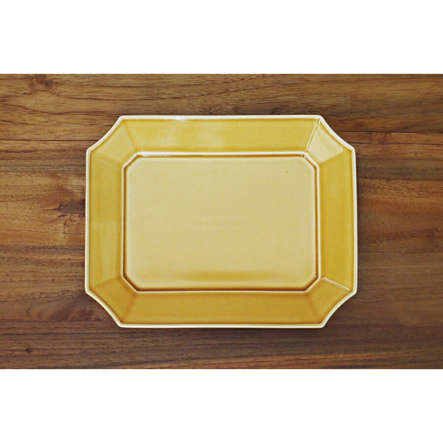 瑞々　すみきり角皿　うす飴