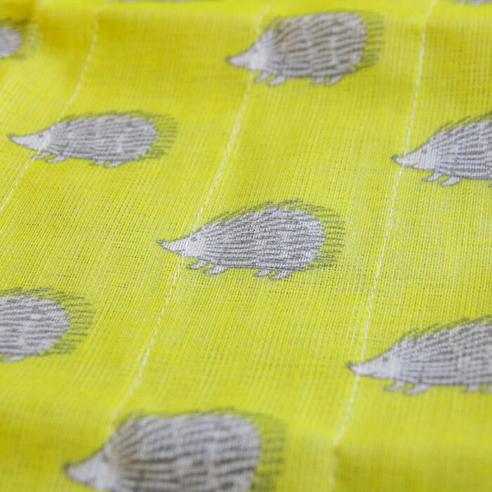 中川政七商店　LISA LARSON ふきん　ハリネズミ/イエロー