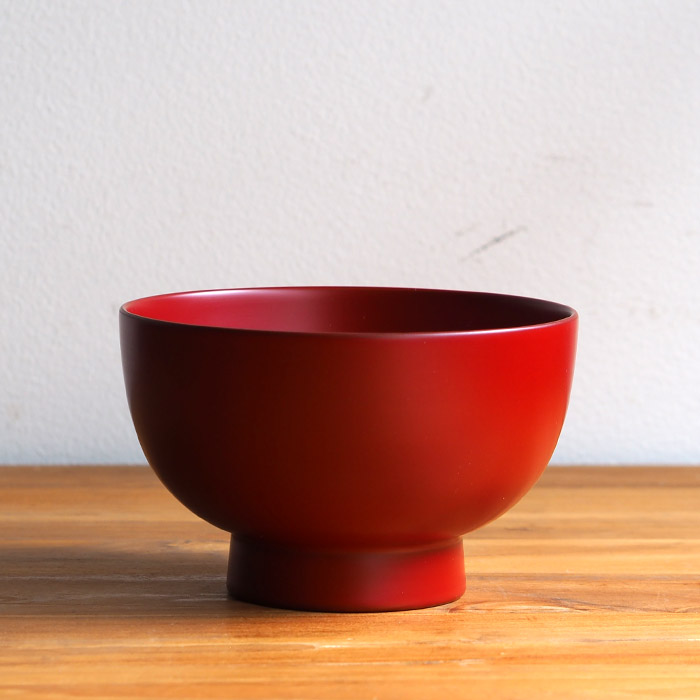 漆琳堂　越前硬漆　一乗椀　4.5寸　朱