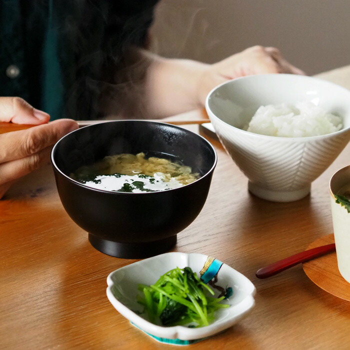 漆琳堂　越前硬漆　朝倉椀　4寸　黒