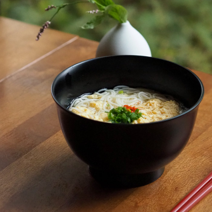 漆琳堂　越前硬漆　朝倉椀　4.5寸　黒