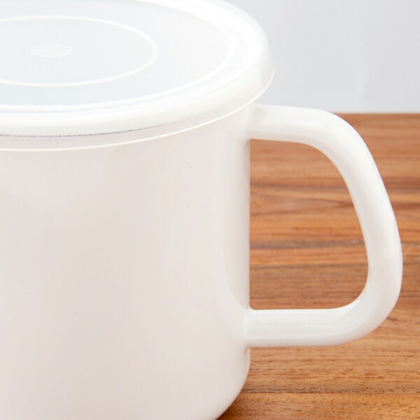 野田琺瑯　ホワイトシリーズ　持ち手付ストッカー　丸型　S