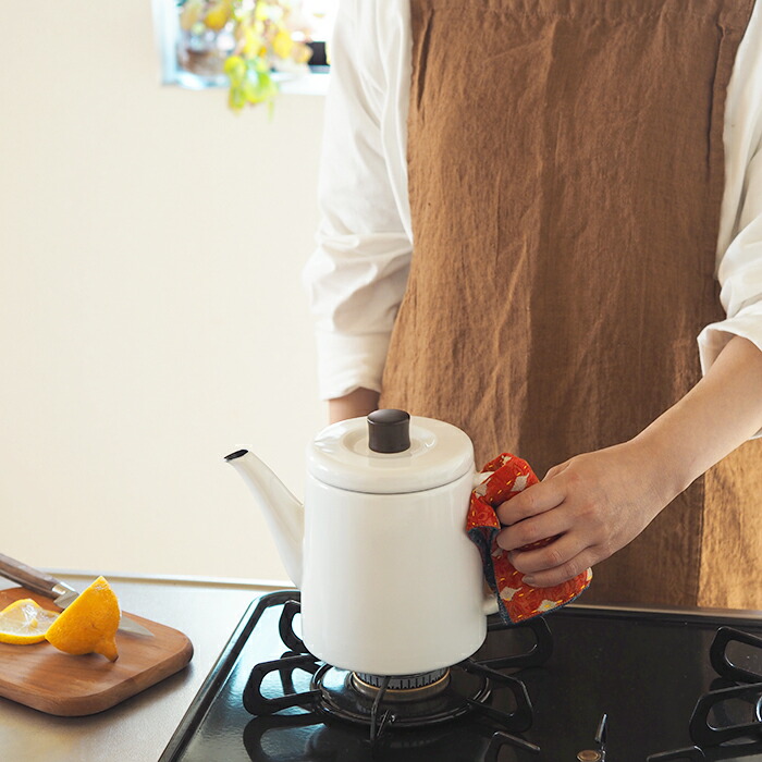 野田琺瑯　ポトル　白