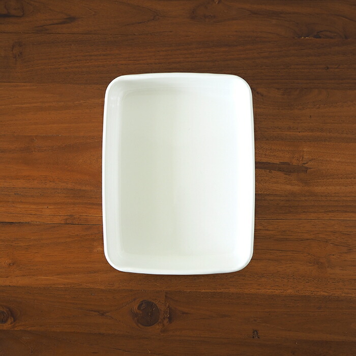 野田琺瑯　ホワイトシリーズ　レクタングル浅型　M