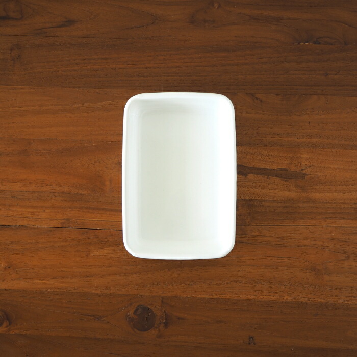 野田琺瑯　ホワイトシリーズ　レクタングル浅型　S