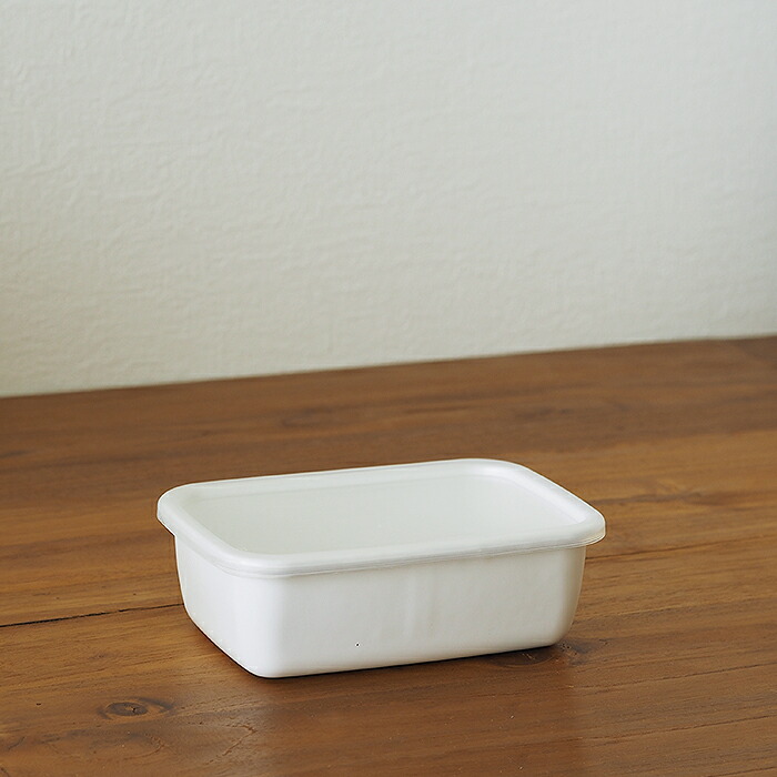 野田琺瑯　ホワイトシリーズ　レクタングル深型　M