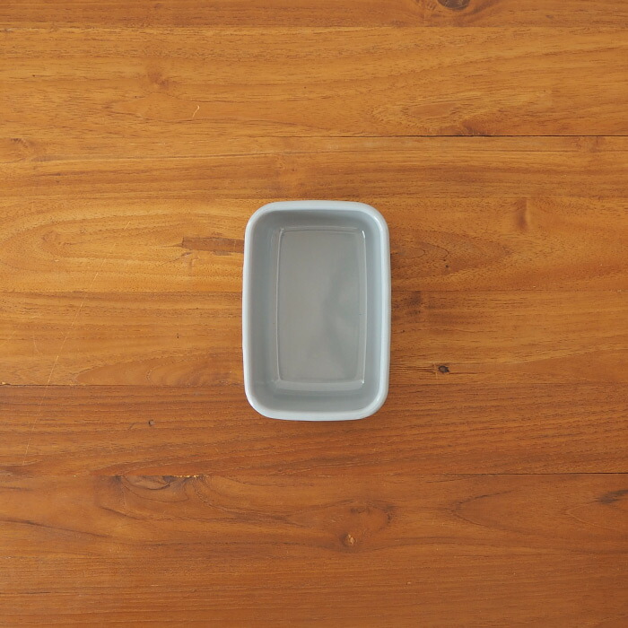 野田琺瑯　+Gray　レクタングル深型　S