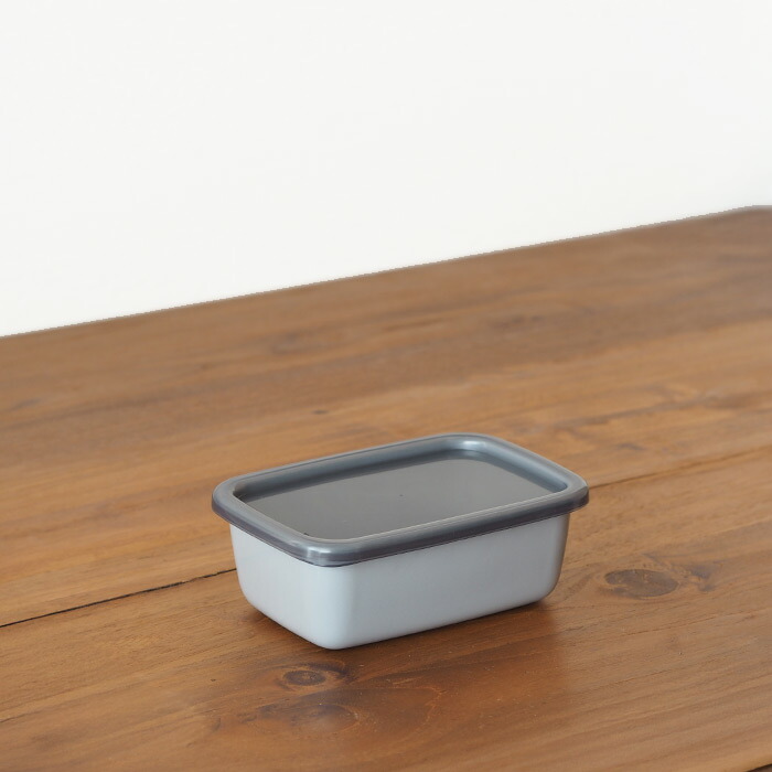野田琺瑯　+Gray　レクタングル深型　S