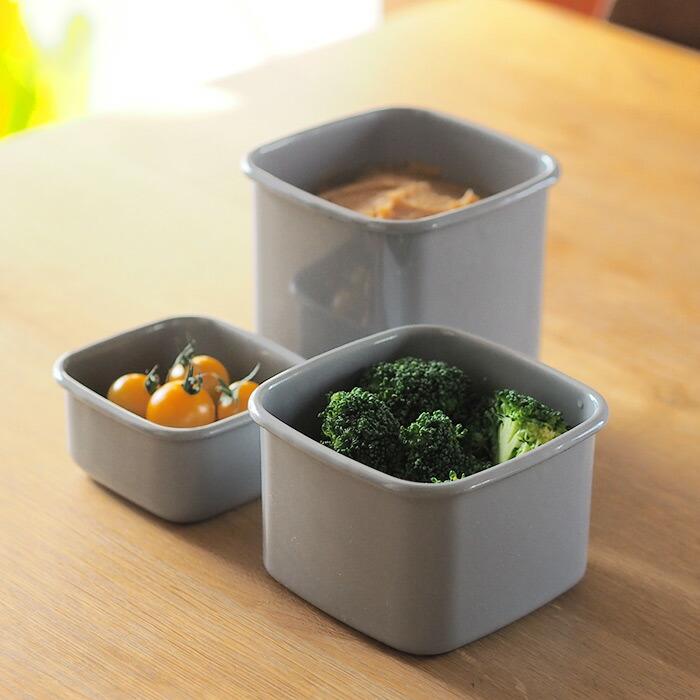 野田琺瑯　+Gray　スクウェア　M