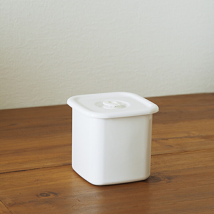 野田琺瑯　ホワイトシリーズ　スクウェア　密閉蓋付　L