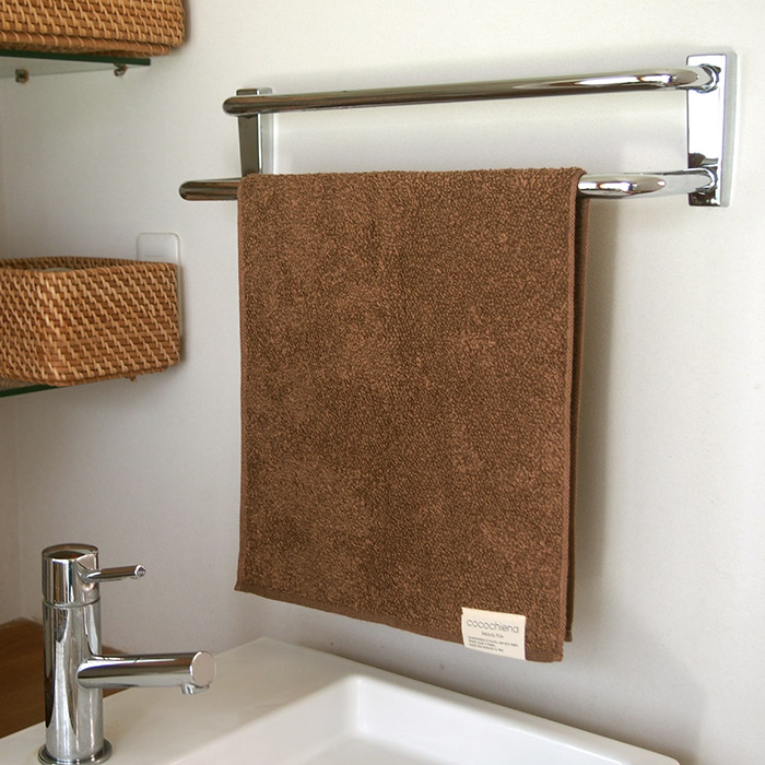ココチエナ　フェイスタオル　ブラウン　34×80cm　/　cocochiena　※