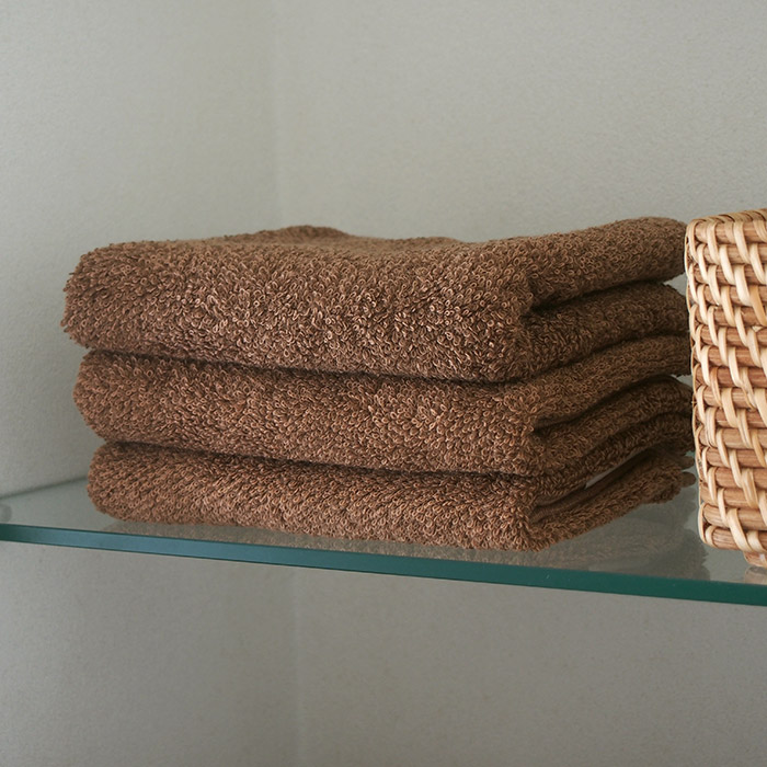 ココチエナ　フェイスタオル　ブラウン　34×80cm　/　cocochiena　※