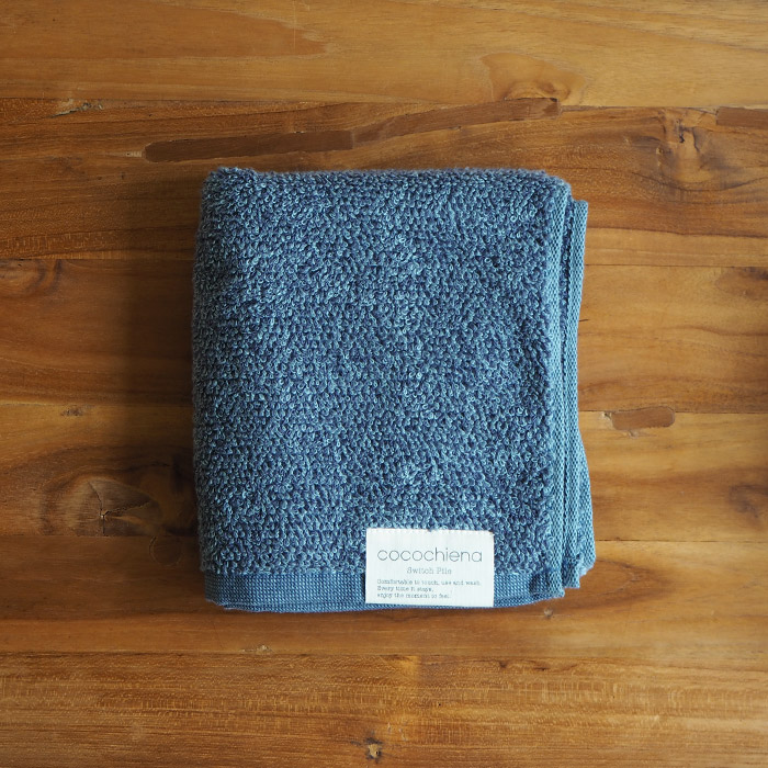 ココチエナ　フェイスタオル　ネイビーブルー　34×80cm　/　cocochiena