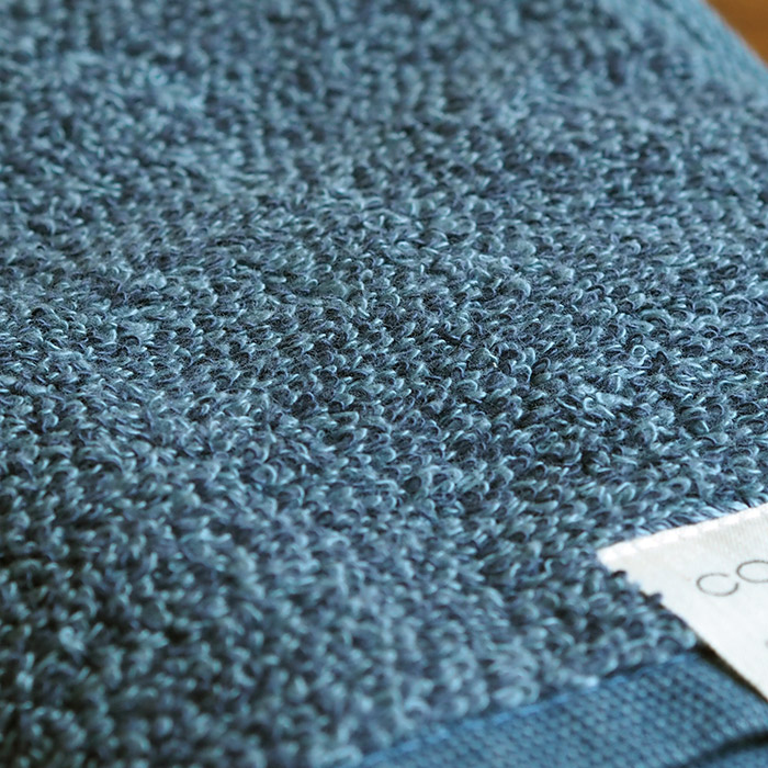 ココチエナ　フェイスタオル　ネイビーブルー　34×80cm　/　cocochiena