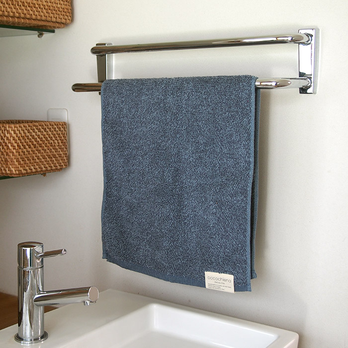 ココチエナ　フェイスタオル　ネイビーブルー　34×80cm　/　cocochiena