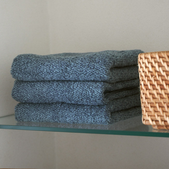 ココチエナ　フェイスタオル　ネイビーブルー　34×80cm　/　cocochiena