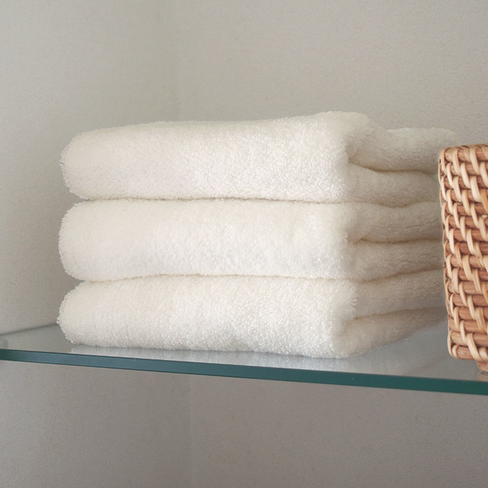 ココチエナ　フェイスタオル　ホワイト　34×80cm　/　cocochiena　※