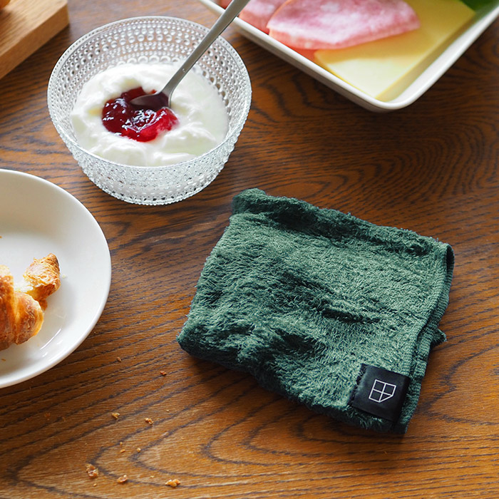 【取扱終了0728】にちにちこれ　にちにち　おしぼり　孔雀　グリーン　/　にちにちこれ　※