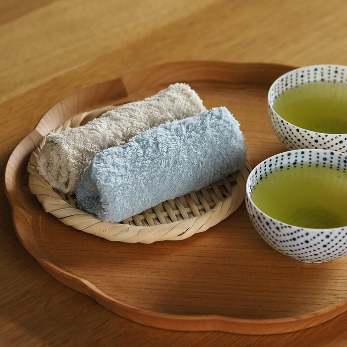 洗濯脱水するだけですぐ乾くおしぼりタオル　ブルー