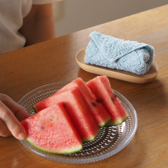 洗濯脱水するだけですぐ乾くおしぼりタオル　ブルー