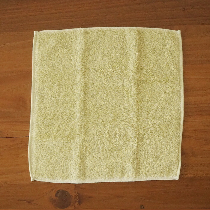 洗濯脱水するだけですぐ乾くおしぼりタオル　イエロー