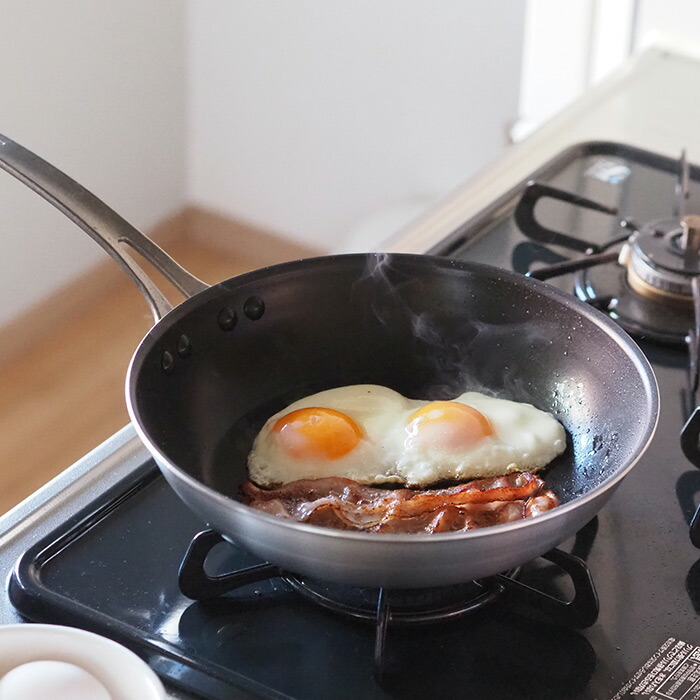 【4月より値上げ】中尾アルミ製作所　シルクフライパン　浅型（新ステンキャスト）　24cm