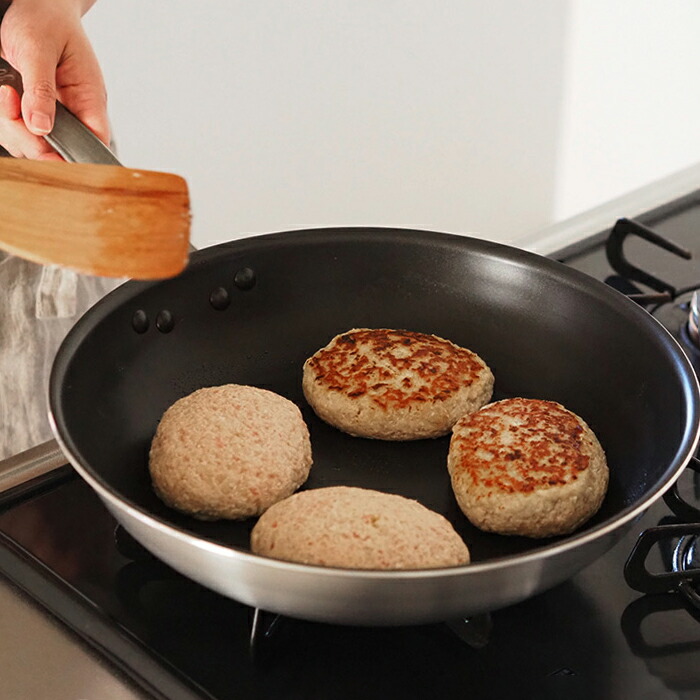 【4月より値上げ】中尾アルミ製作所　シルクフライパン　浅型（新ステンキャスト）　30cm