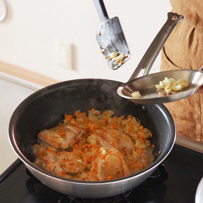 【4月より値上げ】中尾アルミ製作所　シルクフライパン　深型（新ステンキャスト）　24cm