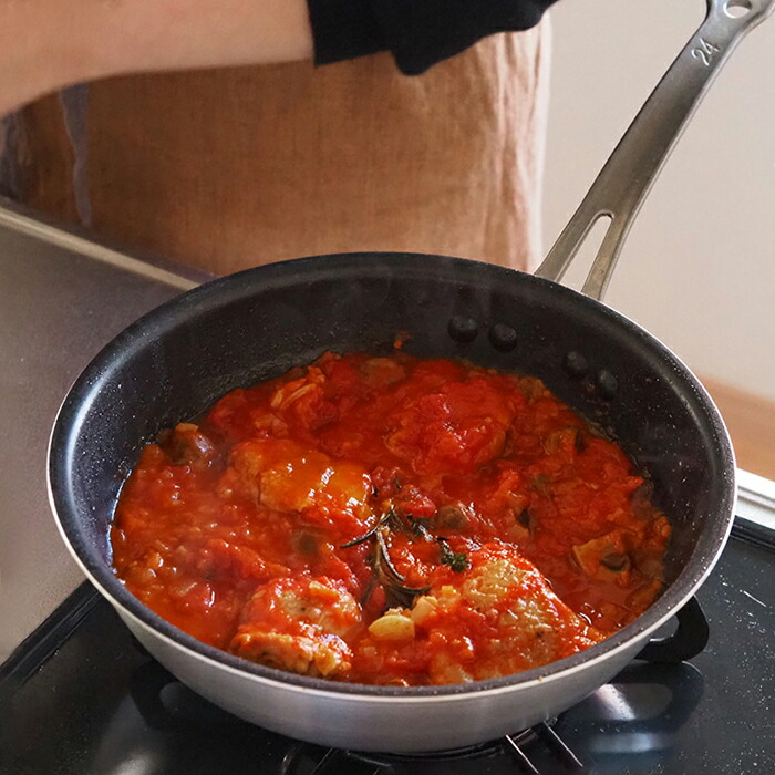 【4月より値上げ】中尾アルミ製作所　シルクフライパン　深型（新ステンキャスト）　24cm