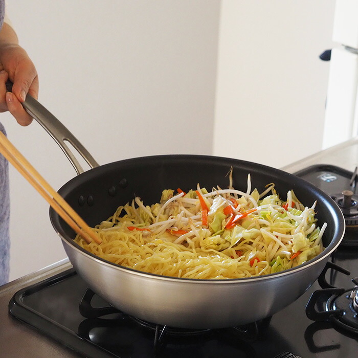 【4月より値上げ】中尾アルミ製作所　シルクフライパン　深型（新ステンキャスト）　30cm