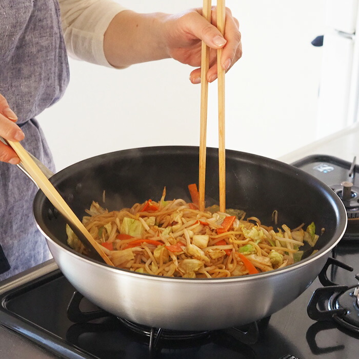 【4月より値上げ】中尾アルミ製作所　シルクフライパン　深型（新ステンキャスト）　30cm