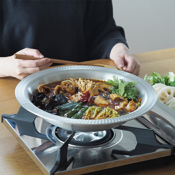 【4月より値上げ】中尾アルミ製作所　N-26　打出うどんすき鍋　27cm