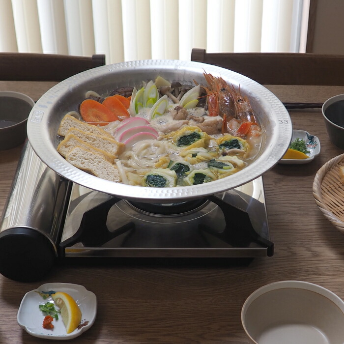 【4月より値上げ】中尾アルミ製作所　N-26　打出うどんすき鍋　33cm