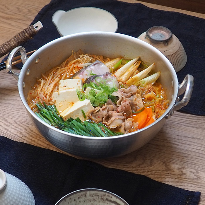 【4月より値上げ】中尾アルミ製作所　N-39　打出浅鍋（揚鍋）24cm