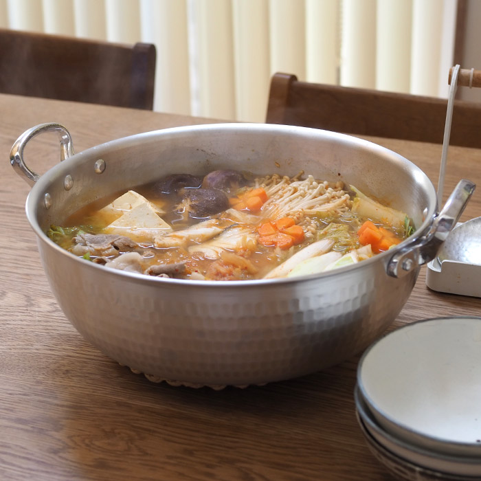 【4月より値上げ】中尾アルミ製作所　N-39　打出浅鍋（揚鍋）27cm