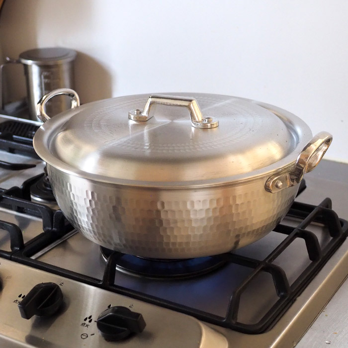 【4月より値上げ】中尾アルミ製作所　打出浅鍋（揚鍋）用フタ　27cm