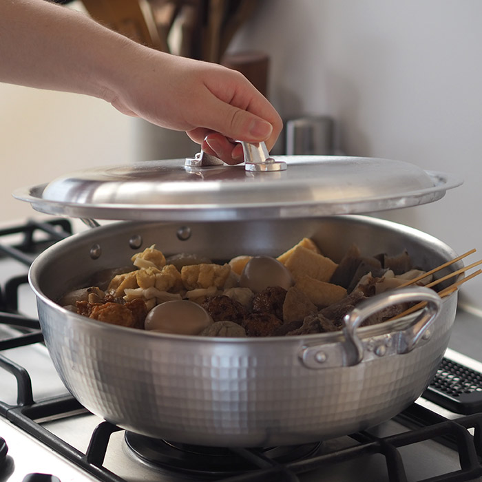 【4月より値上げ】中尾アルミ製作所　打出浅鍋（揚鍋）用フタ　30cm