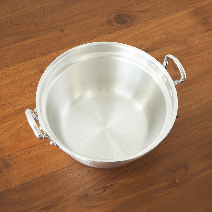 【4月より値上げ】【数量限定 10%OFF】中尾アルミ製作所　厚板打出料理鍋　24cm