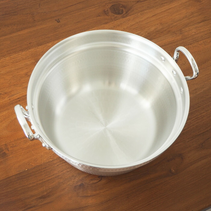 【4月より値上げ】【数量限定 10%OFF】中尾アルミ製作所　厚板打出料理鍋　27cm