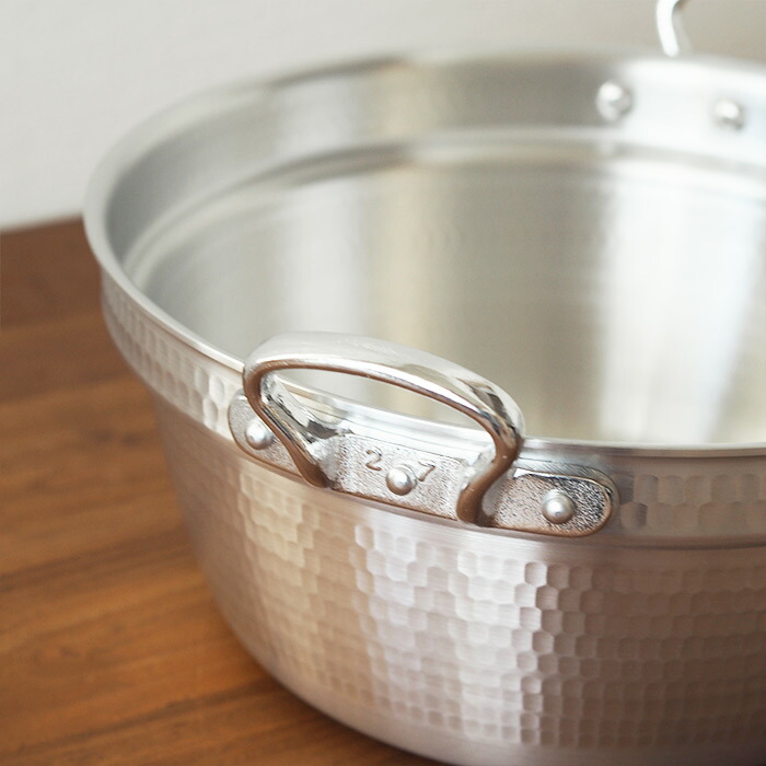 【4月より値上げ】【数量限定 10%OFF】中尾アルミ製作所　厚板打出料理鍋　27cm